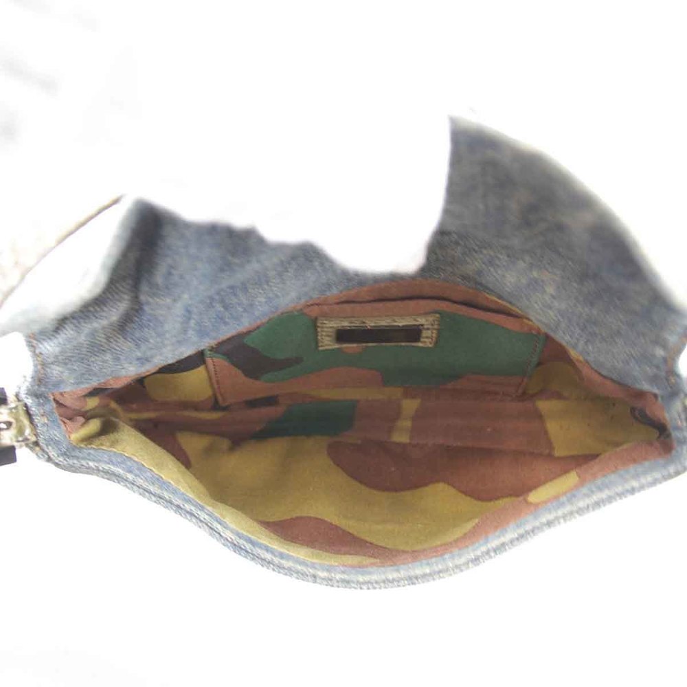 Fendi Mini Bucket Handbag Denim Python Blue - image 8